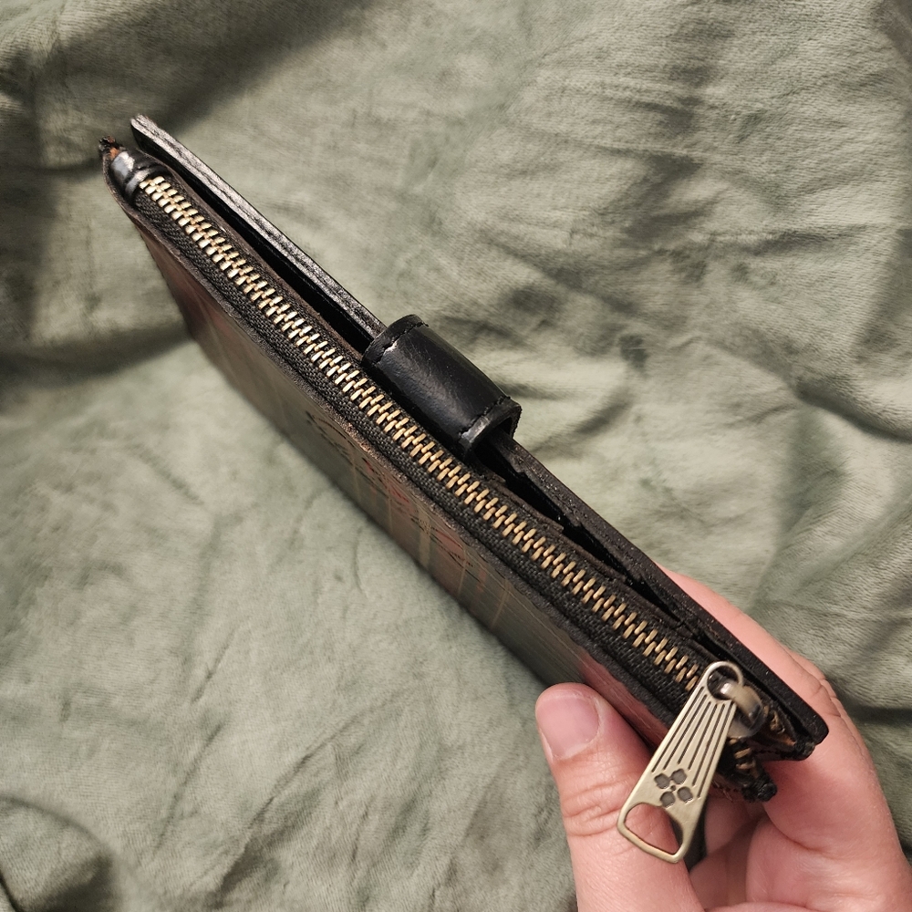 Patricia Nash Tartan Plaid Red Black Nazari Wallet - Picture 4 of 11